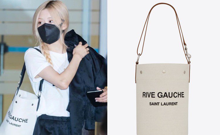 Saint Laurent今年再度為Rive Gauche系列打造一款帆布新品，以水桶包外型呈現休閒自在的時尚感。圖／Saint Laurent提供