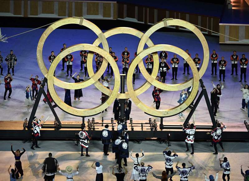 東京奧運開幕典禮，在日本締造亮眼的收視率。圖／法新社