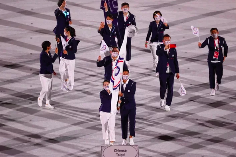 東京奧運開幕，圖為中華隊進場。路透