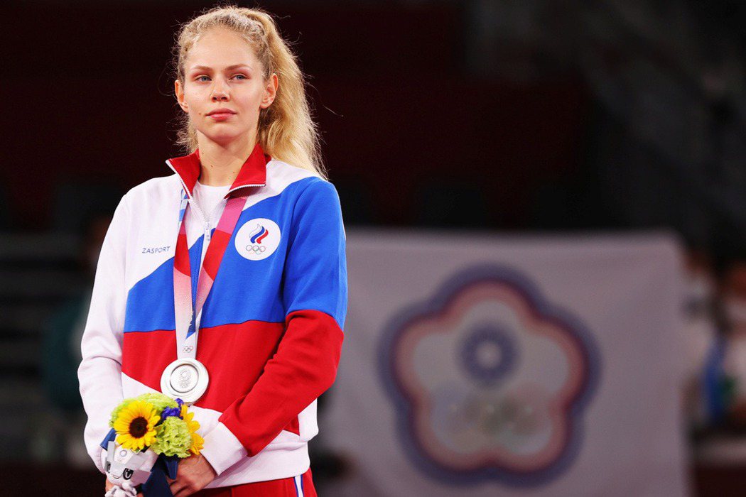 俄羅斯獨立運動員Tatiana Minina獲得東奧跆拳道女子57公斤級銀牌。 圖／路透社