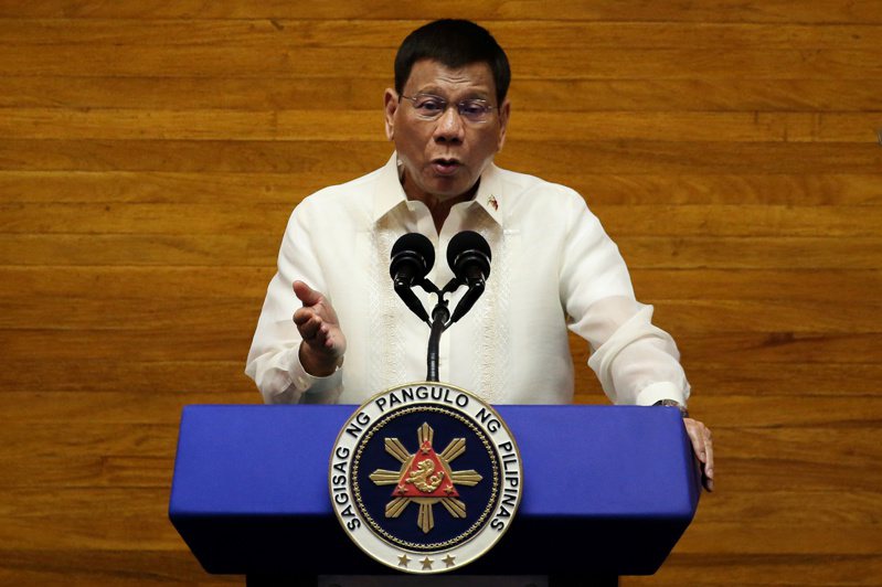 菲国总统杜特蒂26日发表任内最后一次国情咨文演说。路透(photo:UDN)
