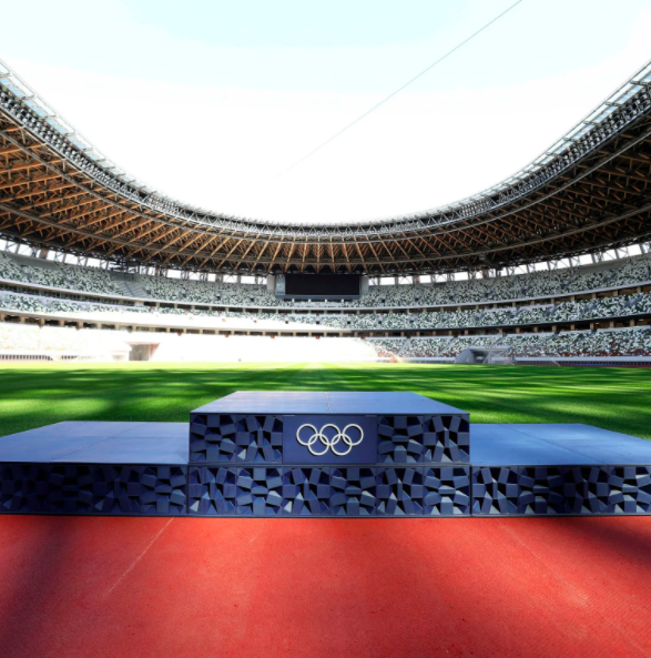 奧運領獎台。圖／翻攝自2020 tokyo olympics推特
