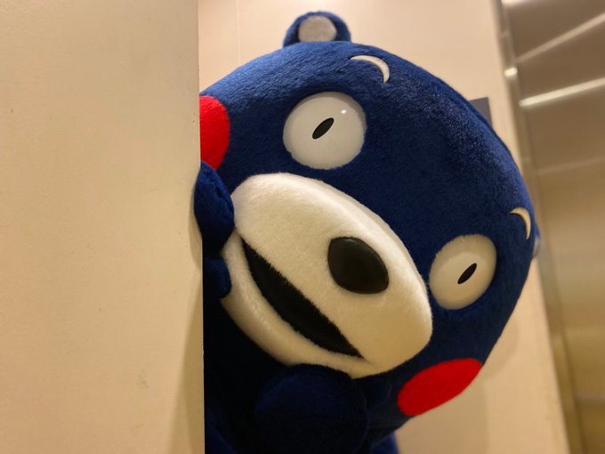 熊本熊換上東京奧運代表色阿波藍，相當可愛。圖／取自Twitter