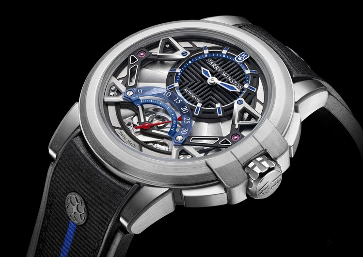 海瑞溫斯頓的的Project Z14腕表使用質輕、剛性的鋯合金表殼，加上半透明的...