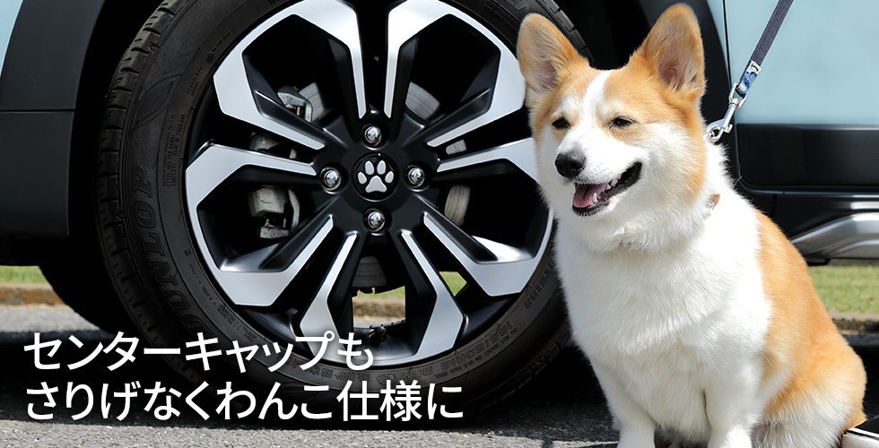 Honda分別為兩種尺寸的鋁圈轂設計了狗腳印鋁圈中心蓋，有54mm和62mm的尺...