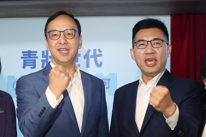 朱立倫（左）今天舉行記者會正式宣布參選黨主席，朱江對決態勢已形成。圖／聯合報系資料照片