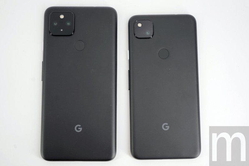 ▲左起：Pixel 4a 5G、Pixel 4a，尺寸分別為6.2吋與5.81吋