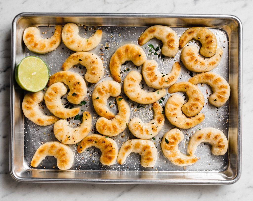 新潮食品（New Wave Foods）採用綠豆和海帶製作「素蝦」。 圖／new...
