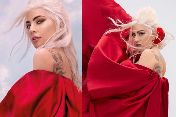 Lady Gaga代言VALENTINO香水形象廣告。圖／摘自VALENTINO彩妝instagram
