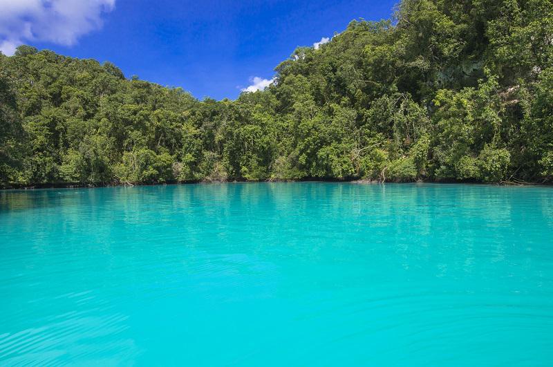 帛琉擁有獨一無二的天然美景，圖為著名的牛奶湖；圖片／帛琉觀光局提供