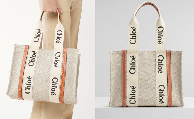 因應七夕情人節，Chloé在台灣推出巴黎官網限定的蜜糖橘Woody托特包。圖／Chloé提供