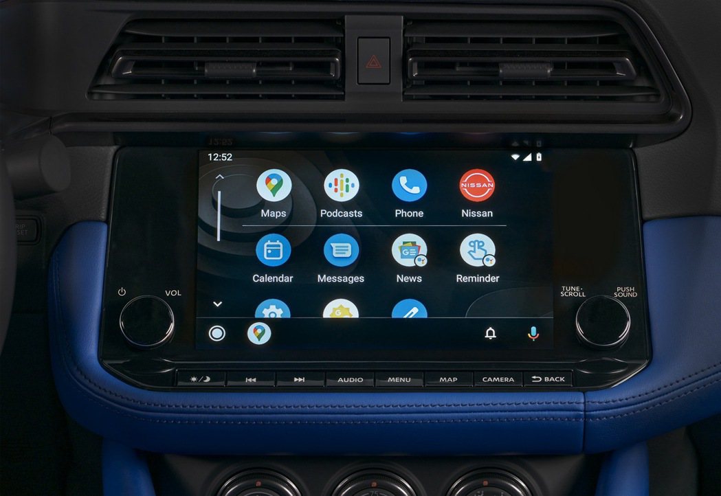 越來越多車款內的主機支援Android Auto功能。 摘自Nissan