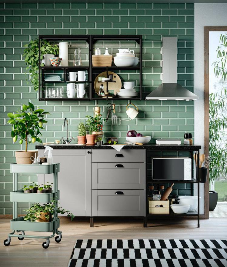IKEA年度新品ENHET系列，滿足打造喜愛的廚房與衛浴。圖／IKEA提供