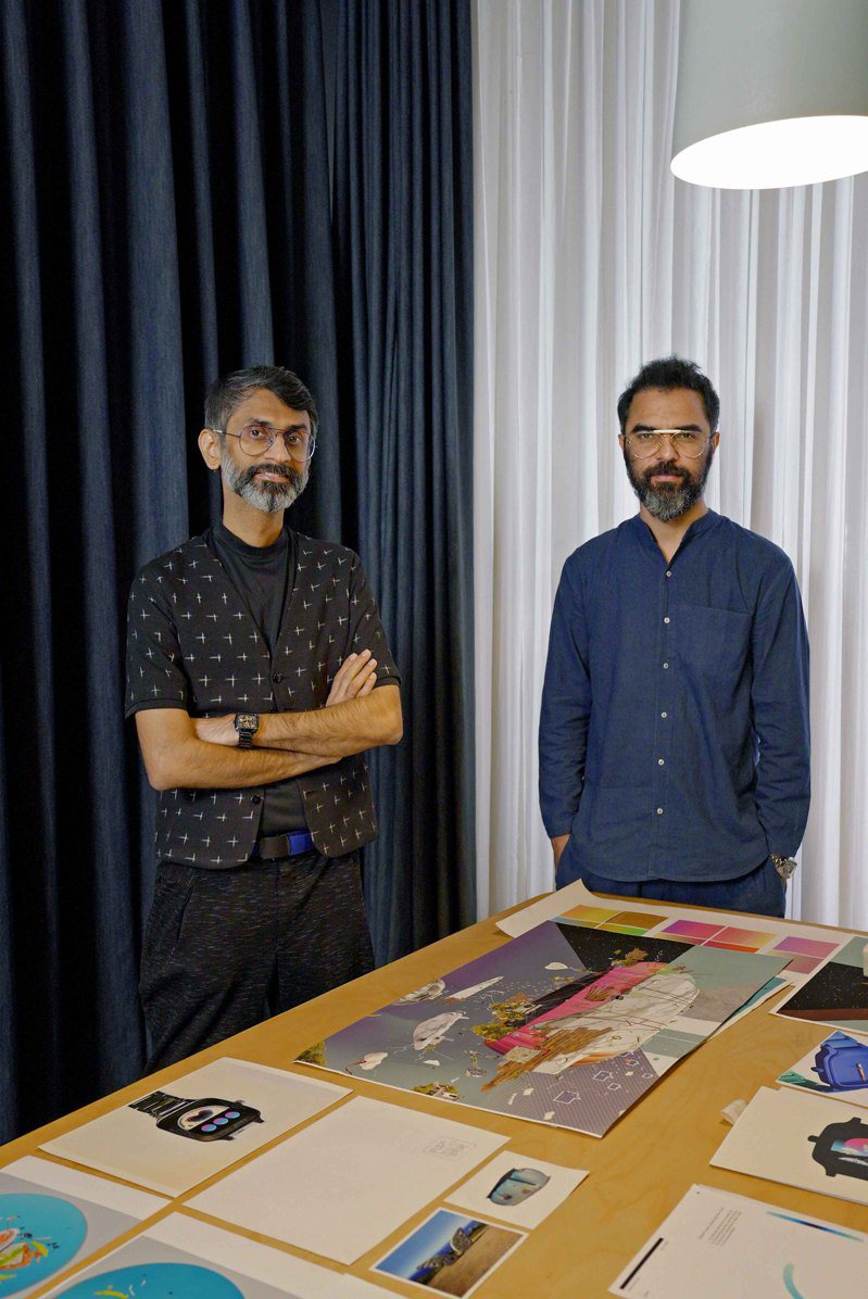 來自印度的藝術家二人組Jiten Thukral和Sumir Tagra，本次與雷達表（RADO）一同合作。圖 / RADO提供