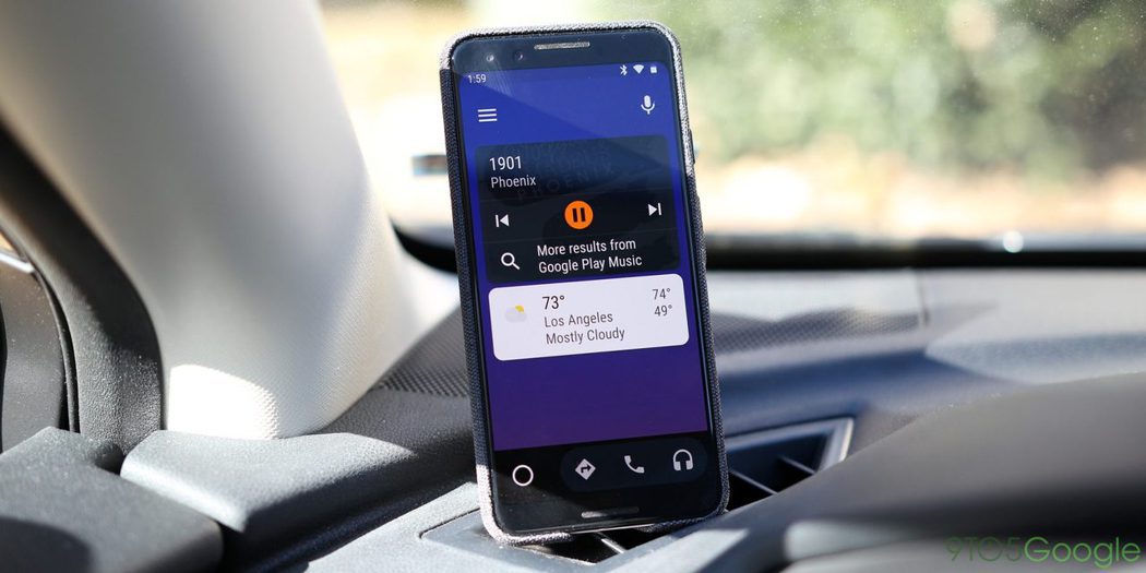 「Android Auto for Phone Screens」的APP功能。 摘自9to5google.com