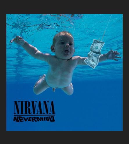超脫樂團在1991年出版專輯〈Nevermind〉的封面照。圖擷自Nirvana官網