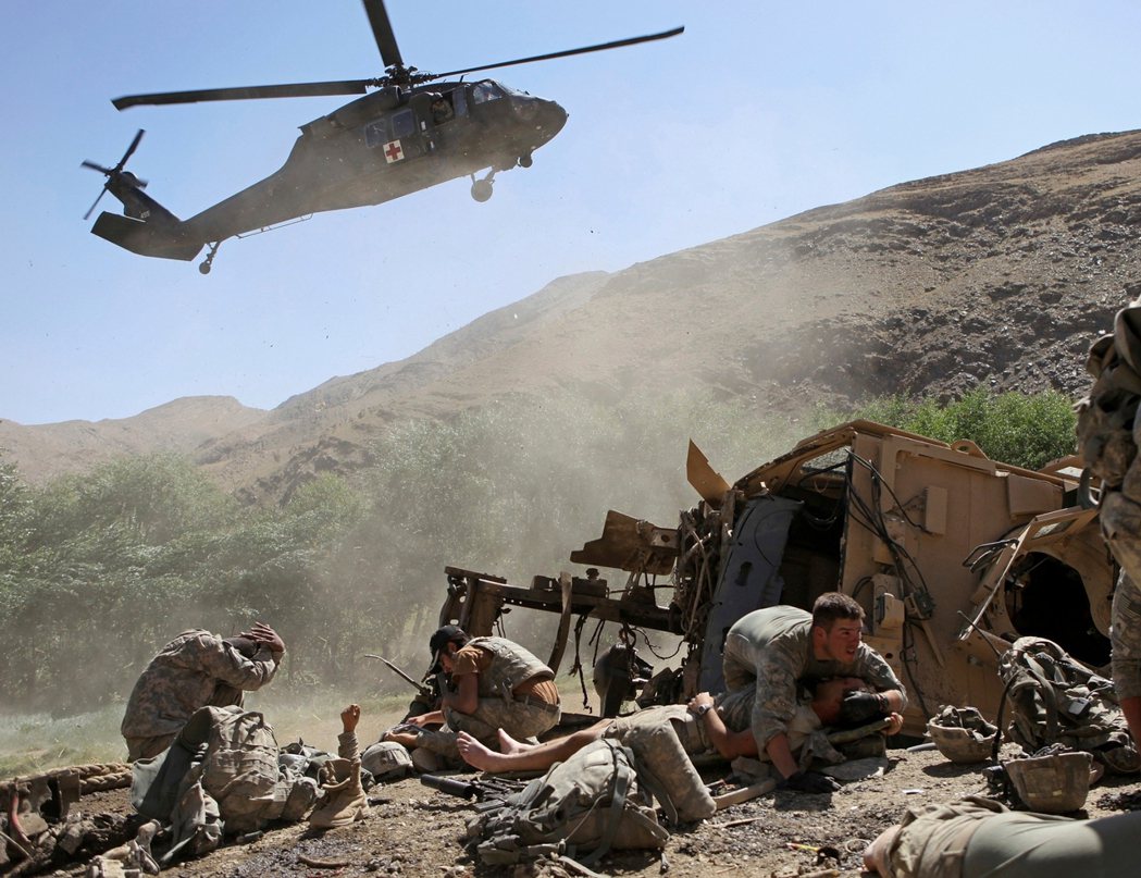 資料圖片，2009年被塔利班在山區埋伏重創的美軍第10山地師。 圖／美聯社
