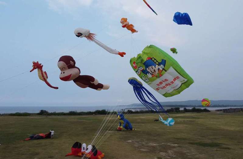 新竹市國際風箏節即將登場，近日試飛測試。圖/新竹市政府提供