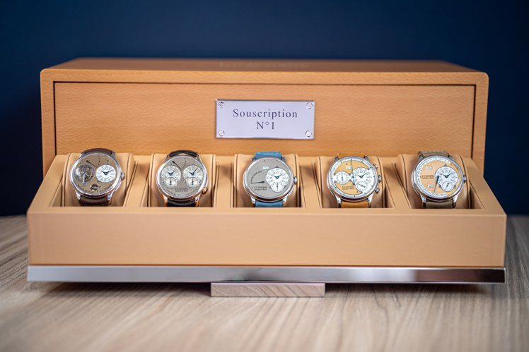 富藝斯鐘表將於「名表薈萃-日內瓦XIV」呈獻5枚F.P. Journe「Souscription」N°1全系列腕表。圖／富藝斯提供