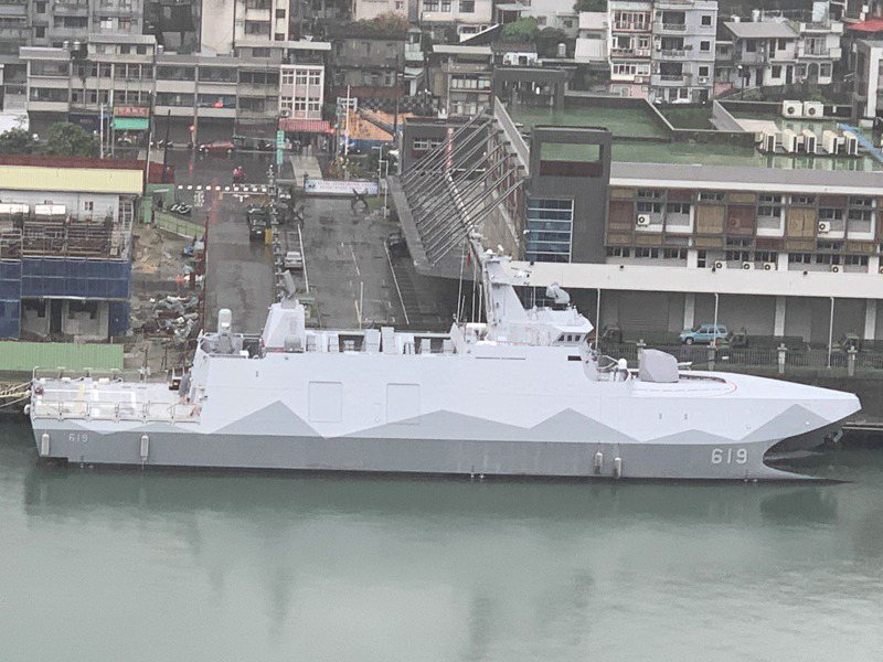 海軍首艘沱江級量產艦「塔江艦」（PGG619）預定本月9日在蘇澳軍港正式舉行成軍儀式。記者洪哲政/攝影