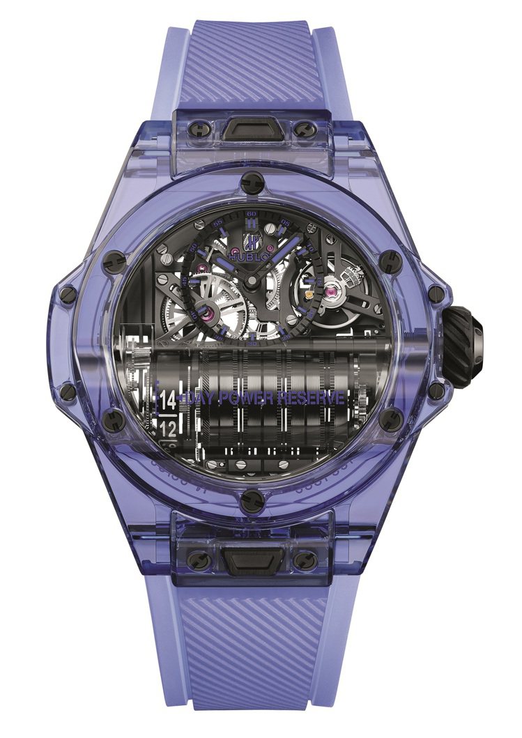 HUBLOT Big Bang MP-11藍色藍寶石腕表，408萬8,000元。...