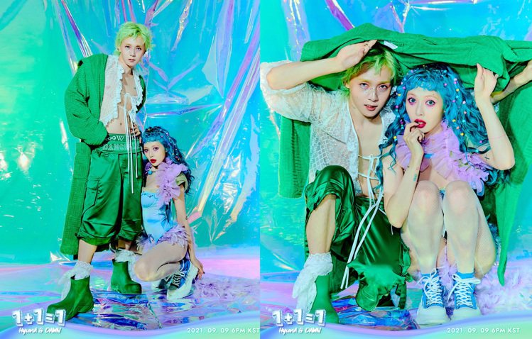 韓國女星泫雅和Dawn的迷你專輯新歌形象照。圖／摘自facebook