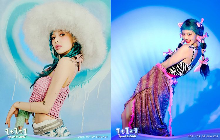 韓國女星泫雅和Dawn的迷你專輯新歌形象照。圖／摘自facebook