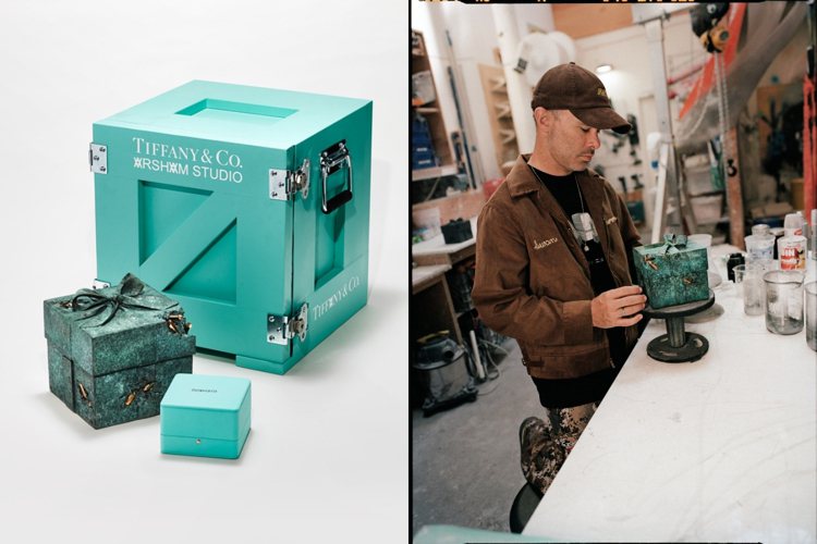 Tiffany攜手藝術家Daniel Arsham改造標誌性夢幻藍盒，限量雕塑全球發行。圖／Tiffany提供
