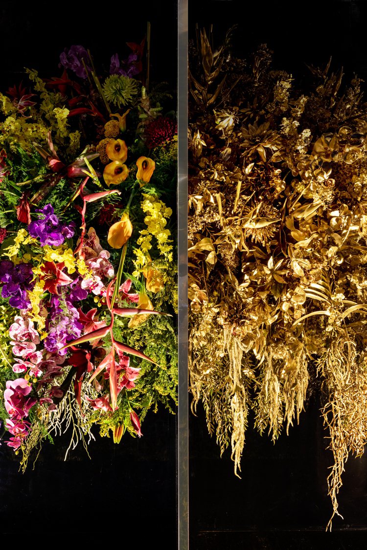 日本藝術家東信這次於寶格麗米蘭飯店的庭院中展出作品「黃金伊甸Golden Ede...