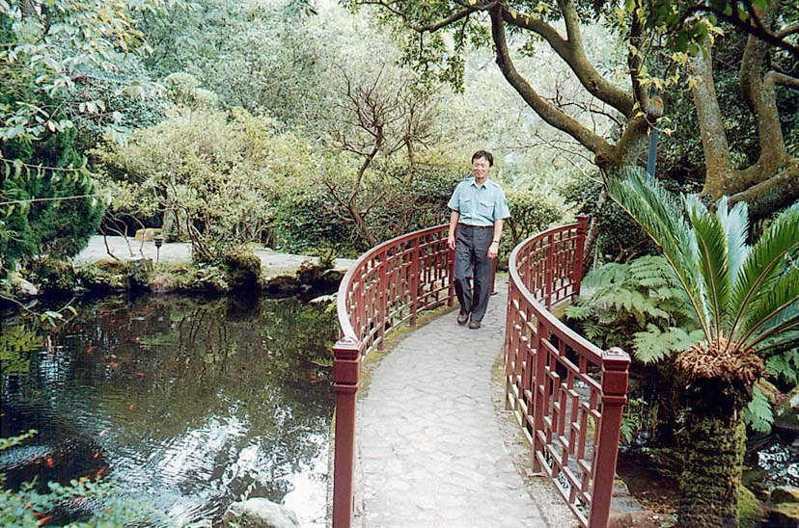 陽明書屋1999年9月11日開放參觀，有中國式庭園、小橋花池等。圖／聯合報系資料照片