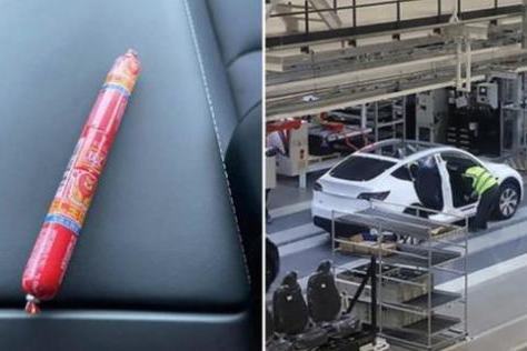 挪威一位特斯拉車主喜迎Model Y　卻在車內發現中國火腿腸！