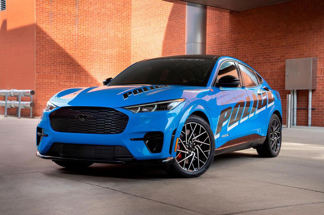 為了滿足對零排放警車的需求，福特已經提交了全電動野馬Mach-E，供密西根州警察測試。 圖／Ford提供