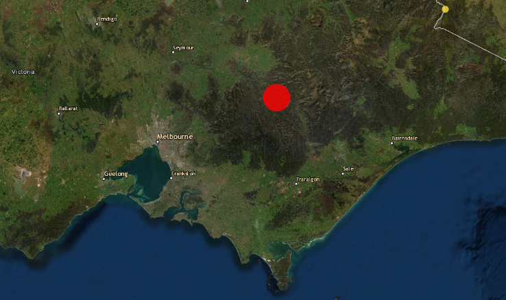 澳洲22日早上發生規模5.6地震。截自推特