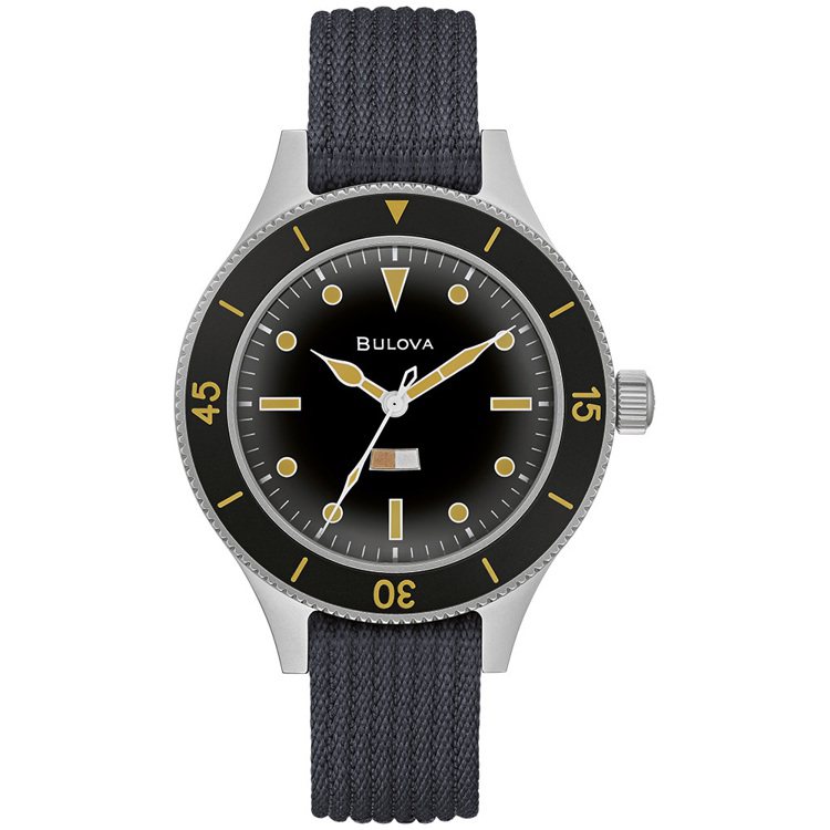 BULOVA的Archive系列98A266腕表，不鏽鋼表殼，約28,800元。圖／CITIZEN提供