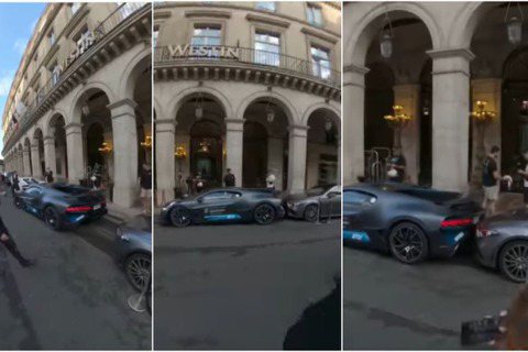 Bugatti Divo倒車撞上Mercedes-Benz CLS 小傷痕也要天價修復！