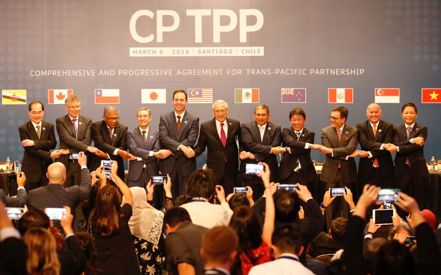 「跨太平洋夥伴全面進步協定」（CPTPP）於2018年3月8日簽署，同年年底生效。如今中國大陸表態申請加入，投下一枚震撼彈。圖／路透