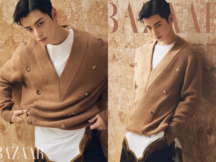 車銀優在韓國版《Harper’s bazaar》雜誌以品牌大使身份演繹BURBERRY秋冬男裝。圖/取自IG