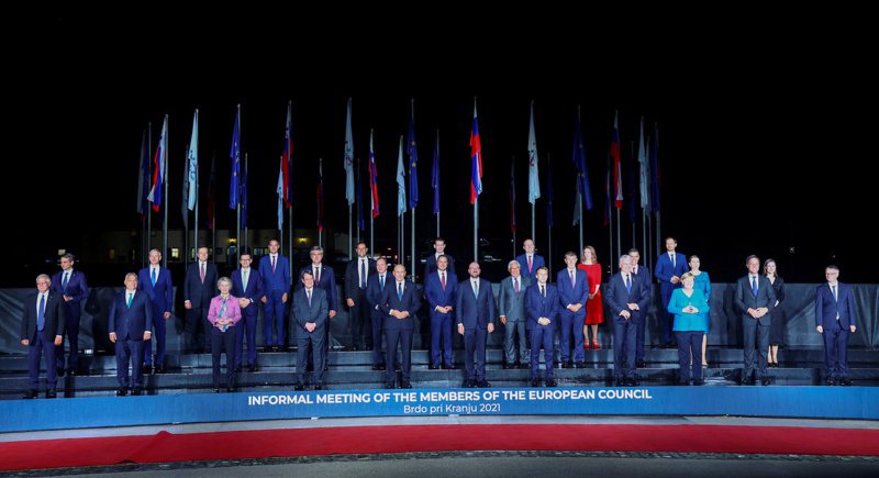歐盟27國領導人5日在斯洛維尼亞舉行為期兩天的高峰會。 路透社