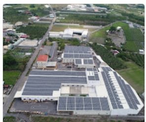屏東高樹鄉法興耐火材料工業廠房太陽光電系統全貌。 維特克能源/提供