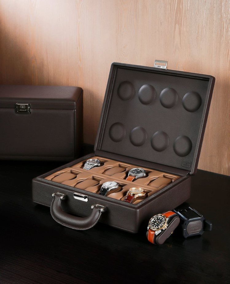 來自義大利的專業收納表盒Scatola de Tempo，是敦文鐘表專賣店的代理品牌之一。圖 / 敦文提供