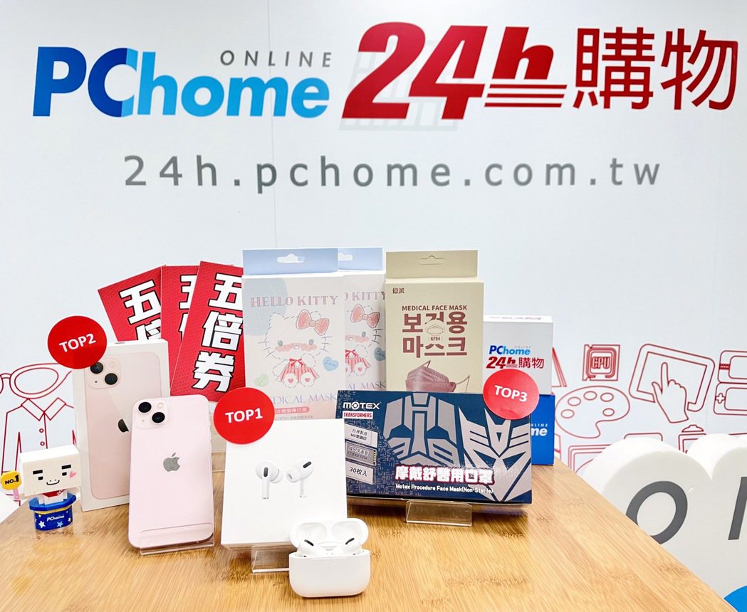 PChome 24h購物盤點「五倍券熱銷TOP10」，以防疫日用、3C數位、娛樂...