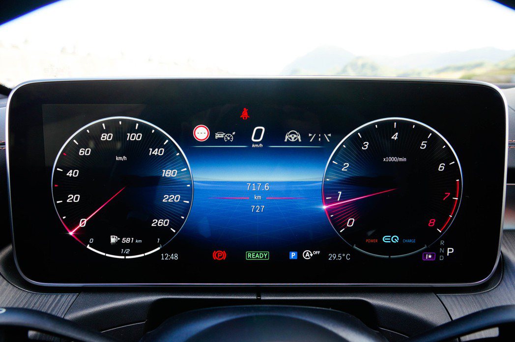 經典模式的儀表板能夠一次容納多種行車資訊。 記者趙駿宏／攝影