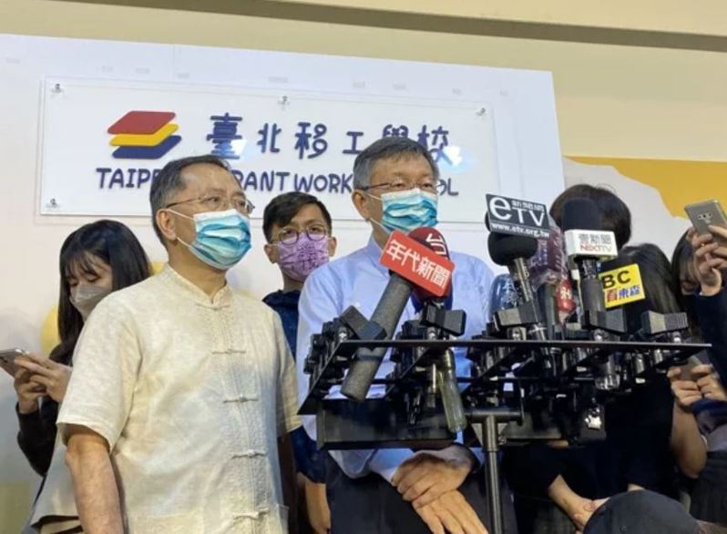 台北市長柯文哲今日出席活動時，評論基隆輕軌分為兩階段處理不合理；基市府表示沒有回應。記者潘才鉉／攝影
