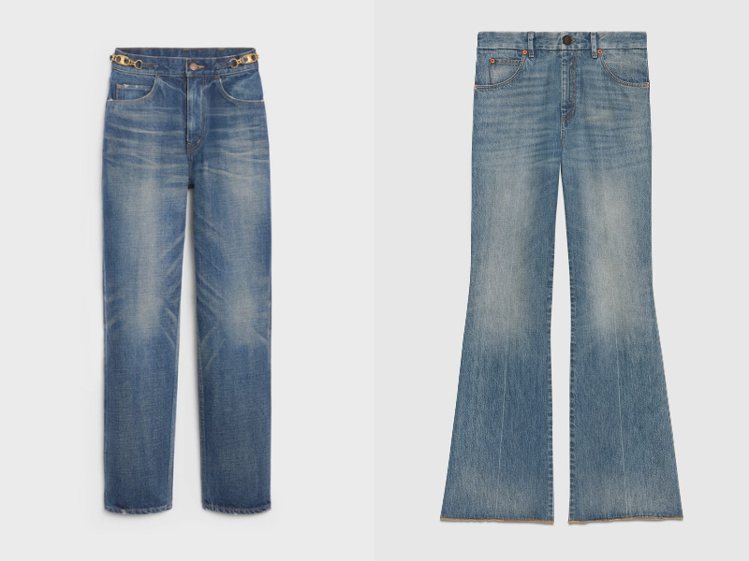 圖／微新聞提供 (左)CÉLINE洗水牛仔布MARGARET牛仔褲/31,500...