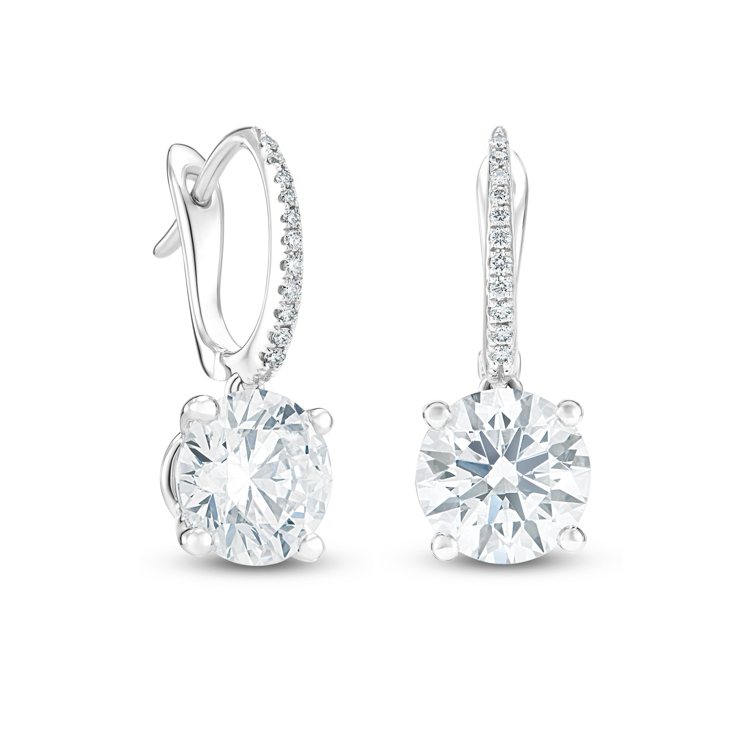 DB Classic高級珠寶圓形明亮式鑽石垂墜式密釘鑲耳環訂價約，1,93萬5,...
