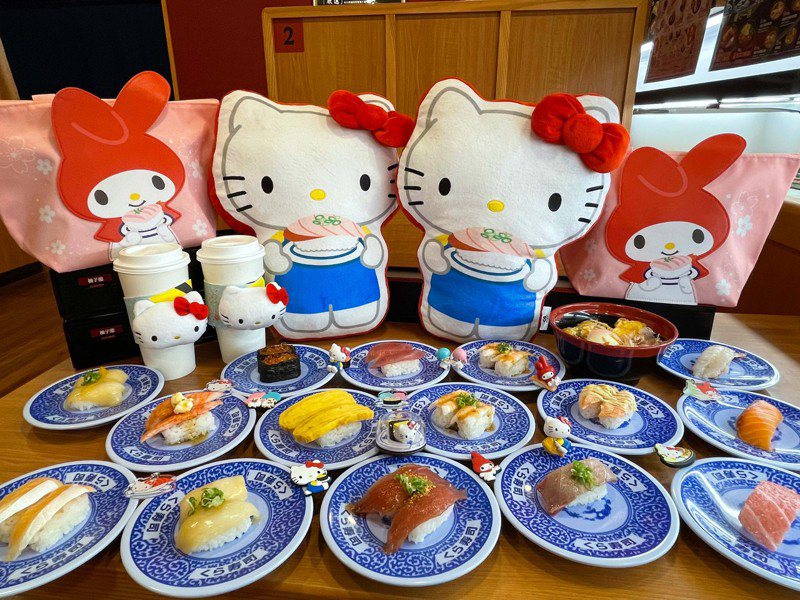 藏壽司攜手三麗鷗家族，推出一系列造型扭蛋與集點贈品。圖／藏壽司提供