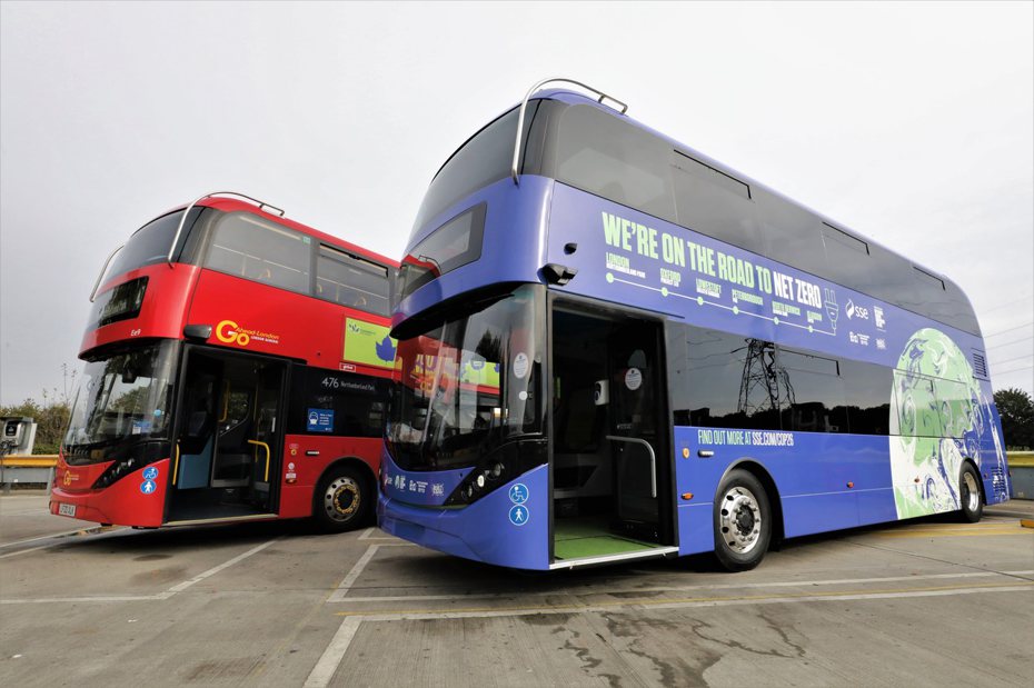 倫敦Go-Ahead的電動巴士。英國特派記者林奐成／攝影