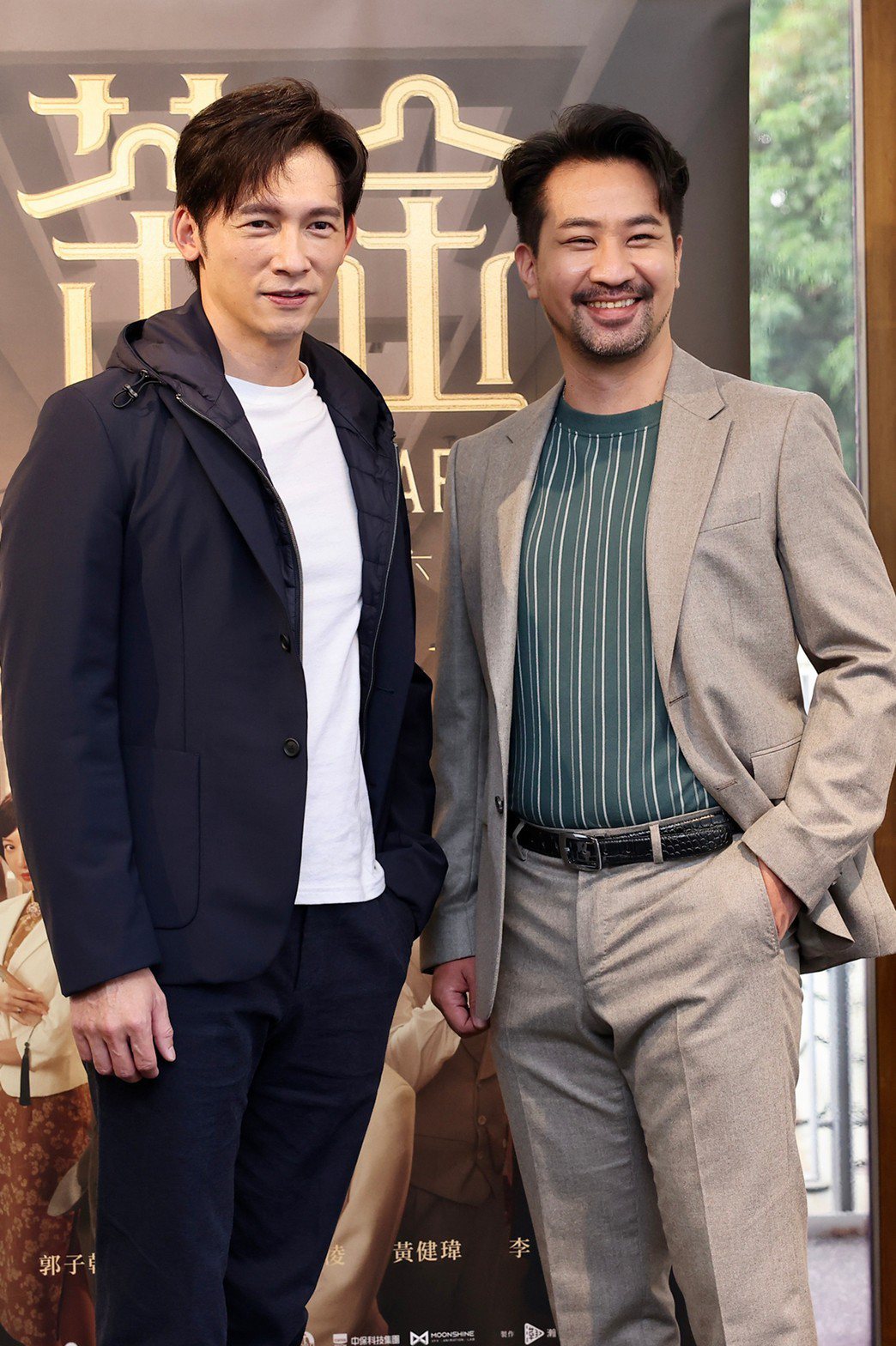 溫昇豪(左)與黃健瑋惺惺相惜。記者李政龍／攝影