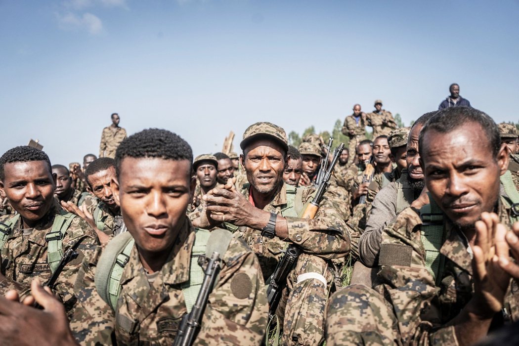 9月15日衣索比亞政府軍的演習。 圖／法新社