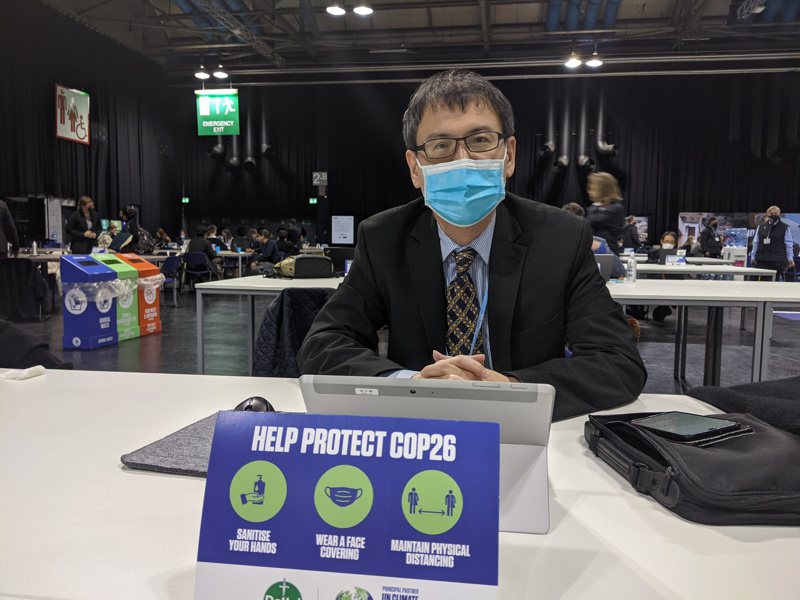 行政院能源及減碳辦公室副執行長林子倫參加氣候大會。特派記者林奐成／攝影